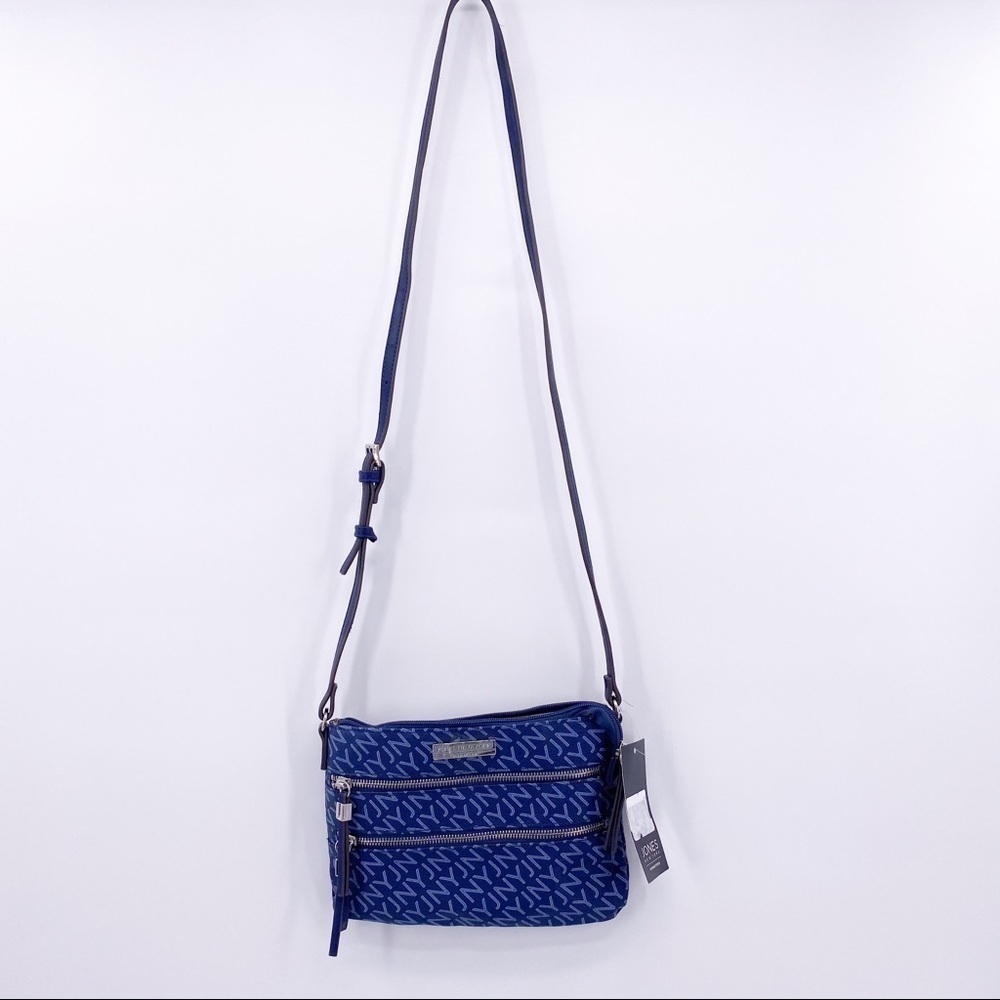 Jones New York Signature Becky Blue Crossbody Bag